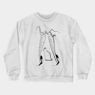 Cat and Legs Crewneck Sweatshirt